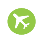 Time off travel airplane icon